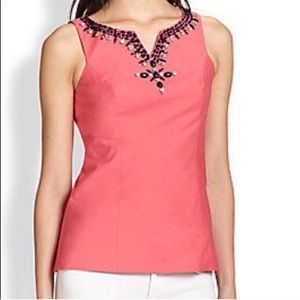 Lily Pulitzer Jackie beaded top shell, 0